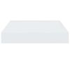 vidaXL &Eacute;tag&egrave;re murale flottante Blanc brillant 23x23,5x3,8 cm MDF