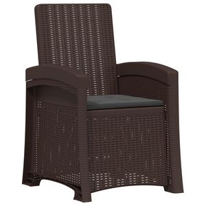 vidaXL Chaise de jardin inclinable imitant le rotin PP