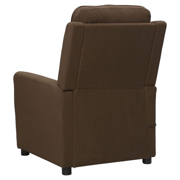 vidaXL Fauteuil de massage Marron Tissu
