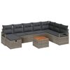 vidaXL Ensemble de canap&eacute; de jardin 9 pc Gris Poly rotin
