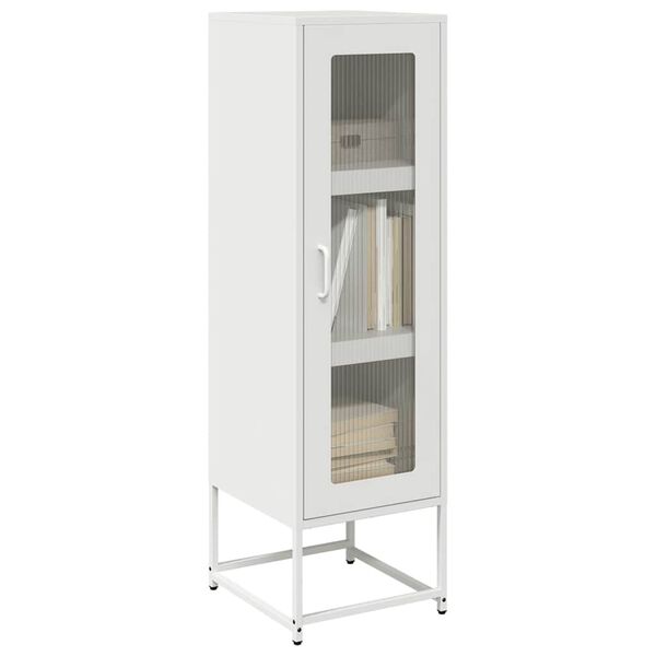 vidaXL Buffet haut blanc 36x39x123 cm acier laminé à froid