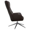 vidaXL Chaise de relaxation avec tabouret Marron brillant Similicuir