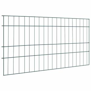 vidaXL Ensemble de cl&ocirc;ture de jardin 5 pc 100 x 50 cm Acier Vert