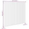 vidaXL T&ecirc;te de lit murale 127,5x3x110 cm Bois massif de pin