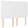 vidaXL T&ecirc;te de lit blanche 144 x 5 x 118/128 cm similicuir