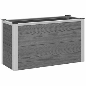 vidaXL Jardini&egrave;re sur&eacute;lev&eacute;e Gris 75 x 30 x 42 cm WPC et Aluminium