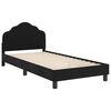 vidaXL Cadre de lit pour enfants avec t&ecirc;te de lit Noir 90 x 190 cm