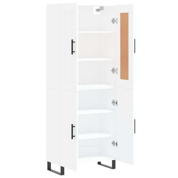 vidaXL Buffet haut Blanc 69,5x34x180 cm Bois d'ingénierie