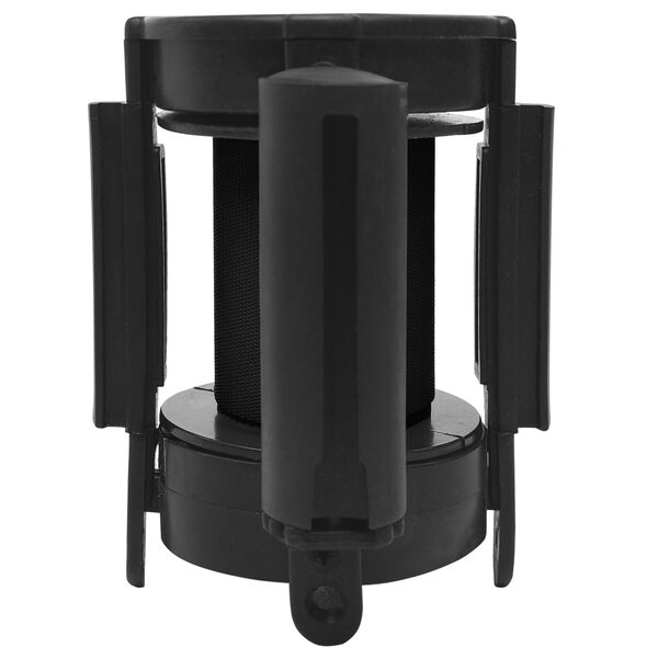 vidaXL Barrière à bande rétractable 200 cm Noir