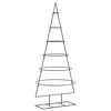 vidaXL Arbre de No&euml;l en m&eacute;tal pour d&eacute;coration noir 150 cm