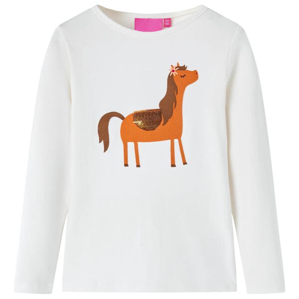 T-shirt enfants &agrave; manches longues &eacute;cru 116