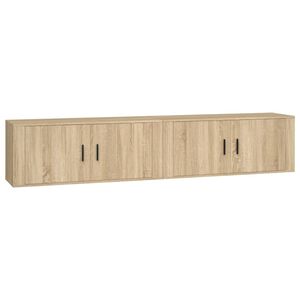 vidaXL Meubles TV muraux 2 pcs ch&ecirc;ne sonoma 100x34,5x40 cm