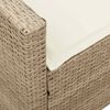 vidaXL Salon de jardin avec coussins forme de L 4 pcs beige polyrotin