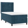vidaXL Sommier &agrave; lattes de lit avec matelas Bleu fonc&eacute; 90x200 cm