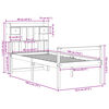 vidaXL Lit biblioth&egrave;que sans matelas blanc 90x190cm bois de pin massif