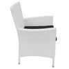 vidaXL Salon de jardin 9 pcs R&eacute;sine tress&eacute;e Blanc-cr&egrave;me