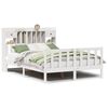 vidaXL Lit biblioth&egrave;que sans matelas blanc 140x200 cm bois pin massif