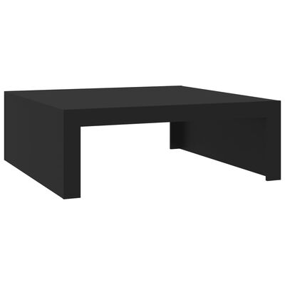 vidaXL Table basse noir 100x100x35 cm bois d'ingénierie