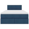 vidaXL Lit avec rangement et LED avec matelas Bleu 120 x 200 cm tissu