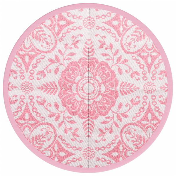 vidaXL Tapis d'extérieur ARAKIL rose Ø160 cm PP