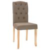 vidaXL Chaises &agrave; manger lot de 2 taupe tissu