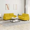 vidaXL Ensemble de canap&eacute;s 2 pcs avec coussins Jaune Velours