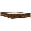 vidaXL Cadre de lit sans matelas ch&ecirc;ne fum&eacute; 140x190 cm