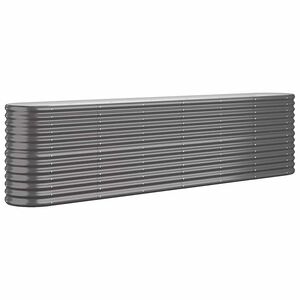 vidaXL Lit sur&eacute;lev&eacute; de jardin Acier galvanis&eacute; Anthracite