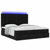 VidaXL Cadre de lit ottoman avec matelas noir 180x200cm tissu