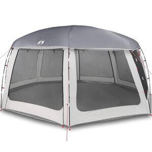 vidaXL Tente piscine toit amovible parois maille gris 690x690 cm