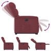 vidaXL Fauteuil inclinable &eacute;lectrique rouge bordeaux tissu