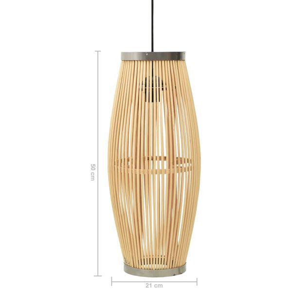 vidaXL Lampe suspendue Osier 40 W 21x50 cm Ovale E27