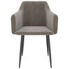 vidaXL Chaises &agrave; manger lot de 2 Gris clair Velours