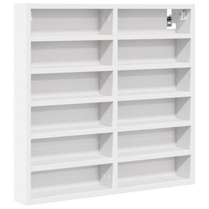 vidaXL Armoire &agrave; vitrine blanc 60x8,5x58 cm bois d'ing&eacute;nierie