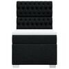 vidaXL Sommier &agrave; lattes de lit avec matelas Noir 90x200 cm Tissu
