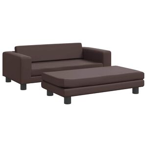 vidaXL Lit pour chien avec extension marron 100x50x30 cm similicuir
