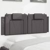 vidaXL Coussin de t&ecirc;te de lit Viana gris 120 cm similicuir