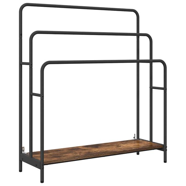 vidaXL Porte-v&ecirc;tements Ch&ecirc;ne fum&eacute; 90 x 30 x 100,5 cm Bois d'ing&eacute;nierie