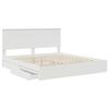 vidaXL Lit de Rangement Blanc 180 x 200 cm Bois d'ing&eacute;nierie