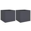 vidaXL Jardini&egrave;res 2 pcs anthracite 49x47x46 cm acier