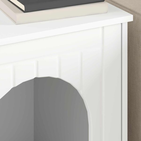 vidaXL Maison pour chat Blanc 53 x 52 x 62 cm Bois d'ing&eacute;nierie