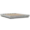 vidaXL Cadre de lit sans matelas gris b&eacute;ton 150x200 cm