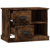 vidaXL Table de chevet ch&ecirc;ne fum&eacute; 60x35,5x45 cm