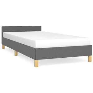 vidaXL Cadre de lit sans matelas gris fonc&eacute; 100x200 cm tissu