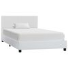 vidaXL Cadre de lit Blanc Similicuir 100 x 200 cm