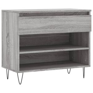 vidaXL Armoire &agrave; chaussures Sonoma gris 70x36x60 cm Bois d'ing&eacute;nierie