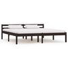 vidaXL Cadre de lit sans matelas marron fonc&eacute; pin massif 160x200 cm