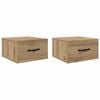 vidaXL Cabinet de chevet 2 pc ch&ecirc;ne artisanal 35 x 35 x 20 cm