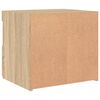 vidaXL Table de chevet avec lumi&egrave;res LED ch&ecirc;ne sonoma 50x40x45 cm
