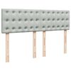 vidaXL Sommier &agrave; lattes de lit et matelas Gris clair 140x190cm Velours